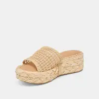 CHAVI MESH SANDALS NATURAL WOVEN RAFFIA(NATURAL WOVEN RAFFIA,5)