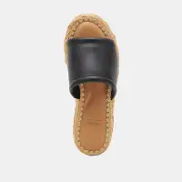 CHAVI WIDE SANDALS BLACK LEATHER(BLACK LEATHER,6W)