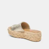 CHAVI WIDE SANDALS LIGHT GOLD METALLIC LEATHER(LIGHT GOLD METALLIC LEATHER,6W)