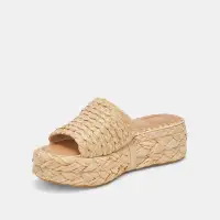CHAVI SANDALS LT NATURAL RAFFIA(LT NATURAL RAFFIA,5)