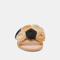 DANELA SANDALS BLACK NATURAL RAFFIA(BLACK NATURAL RAFFIA,5)