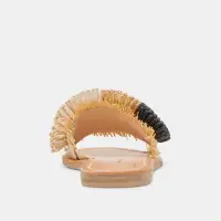 DANELA SANDALS BLACK NATURAL RAFFIA(BLACK NATURAL RAFFIA,5)