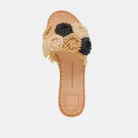 DANELA SANDALS BLACK NATURAL RAFFIA(BLACK NATURAL RAFFIA,5)