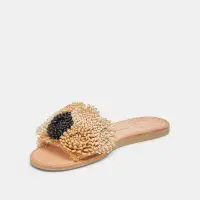 DANELA SANDALS BLACK NATURAL RAFFIA(BLACK NATURAL RAFFIA,5)