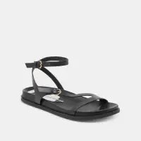 DARLIS SANDALS BLACK LEATHER(BLACK LEATHER,5)