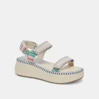 DEBRA SANDALS IVORY MULTI NUBUCK(IVORY MULTI NUBUCK,5)