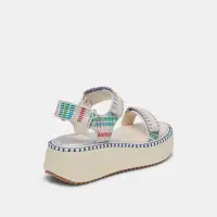 DEBRA SANDALS IVORY MULTI NUBUCK(IVORY MULTI NUBUCK,5)