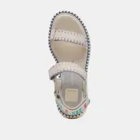 DEBRA SANDALS IVORY MULTI NUBUCK(IVORY MULTI NUBUCK,5)