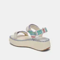 DEBRA SANDALS IVORY MULTI NUBUCK(IVORY MULTI NUBUCK,5)