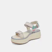 DEBRA SANDALS IVORY MULTI NUBUCK(IVORY MULTI NUBUCK,5)
