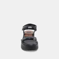 DEBRA SANDALS MIDNIGHT EMBOSSED LEATHER(MIDNIGHT EMBOSSED LEATHER,5)