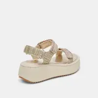 DEBRA SANDALS PLATINUM DISTRESSED LEATHER(PLATINUM DISTRESSED LEATHER,5)