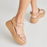 DEBRA SANDALS TOFFEE EMBOSSED LEATHER(TOFFEE EMBOSSED LEATHER,5)