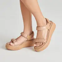 DEBRA SANDALS TOFFEE EMBOSSED LEATHER(TOFFEE EMBOSSED LEATHER,5)