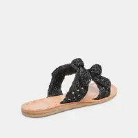 DINAH WIDE SANDALS ONYX RAFFIA(ONYX RAFFIA,6W)