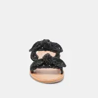 DINAH WIDE SANDALS ONYX RAFFIA(ONYX RAFFIA,6W)
