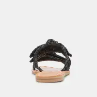 DINAH WIDE SANDALS ONYX RAFFIA(ONYX RAFFIA,6W)
