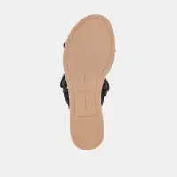 DINAH WIDE SANDALS ONYX RAFFIA(ONYX RAFFIA,6W)