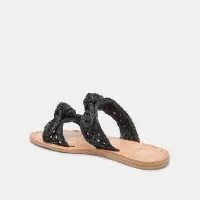 DINAH WIDE SANDALS ONYX RAFFIA(ONYX RAFFIA,6W)