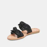 DINAH WIDE SANDALS ONYX RAFFIA(ONYX RAFFIA,6W)