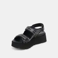 DUBAI STUD SANDALS MIDNIGHT CRINKLE PATENT(MIDNIGHT CRINKLE PATENT,5)