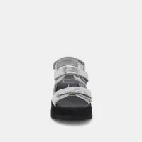 DUBAI SANDALS SILVER DISTRESSED LEATHER(SILVER DISTRESSED LEATHER,5)