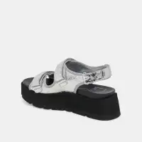 DUBAI SANDALS SILVER DISTRESSED LEATHER(SILVER DISTRESSED LEATHER,5)