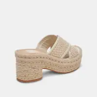 ELDORA HEELS NATURAL WHITE RAFFIA(NATURAL WHITE RAFFIA,5)