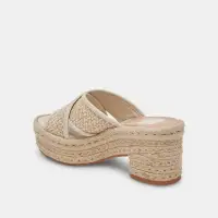 ELDORA HEELS NATURAL WHITE RAFFIA(NATURAL WHITE RAFFIA,5)