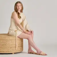 EMON SANDALS LT NATURAL RAFFIA(LT NATURAL RAFFIA,5)