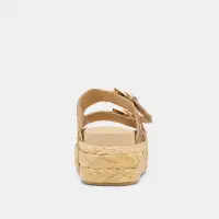 FALYN SANDALS BROWN NATURAL WOVEN RAFFIA(BROWN NATURAL WOVEN RAFFIA,5)