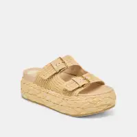 FALYN SANDALS LT NATURAL WOVEN RAFFIA(LT NATURAL WOVEN RAFFIA,5)
