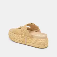 FALYN SANDALS LT NATURAL WOVEN RAFFIA(LT NATURAL WOVEN RAFFIA,5)
