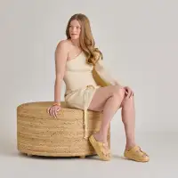 FALYN SANDALS LT NATURAL WOVEN RAFFIA(LT NATURAL WOVEN RAFFIA,5)