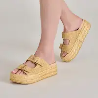 FALYN SANDALS LT NATURAL WOVEN RAFFIA(LT NATURAL WOVEN RAFFIA,5)