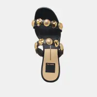 FARROW SANDALS BLACK LEATHER(BLACK LEATHER,5)
