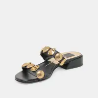 FARROW SANDALS BLACK LEATHER(BLACK LEATHER,5)