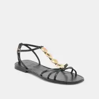 FAUN SANDALS BLACK LEATHER(BLACK LEATHER,5)