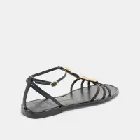FAUN SANDALS BLACK LEATHER(BLACK LEATHER,5)