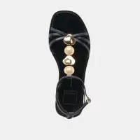 FAUN SANDALS BLACK LEATHER(BLACK LEATHER,5)