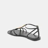 FAUN SANDALS BLACK LEATHER(BLACK LEATHER,5)
