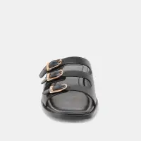 FIN SANDALS BLACK LEATHER(BLACK LEATHER,6)