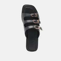 FIN SANDALS BLACK LEATHER(BLACK LEATHER,6)