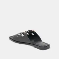 FIN SANDALS BLACK LEATHER(BLACK LEATHER,6)