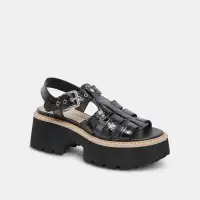 LATICE SANDALS MIDNIGHT EMBOSSED LEATHER(MIDNIGHT EMBOSSED LEATHER,5)