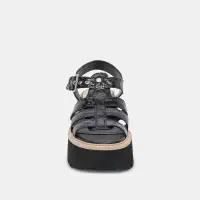 LATICE SANDALS MIDNIGHT EMBOSSED LEATHER(MIDNIGHT EMBOSSED LEATHER,5)