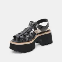 LATICE SANDALS MIDNIGHT EMBOSSED LEATHER(MIDNIGHT EMBOSSED LEATHER,5)