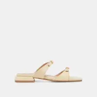 LAVERN SANDALS LIGHT YELLOW CRINKLE PATENT