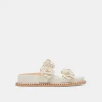 SHERLA SANDALS WHITE RAFFIA