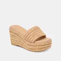 THRONE WEDGES LT NATURAL RAFFIA(LT NATURAL RAFFIA,5)